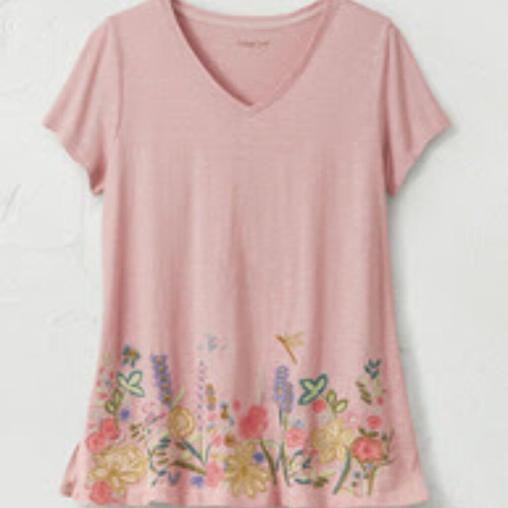 Coldwater Creek Joie de Vivre Tee Shirt - Medium